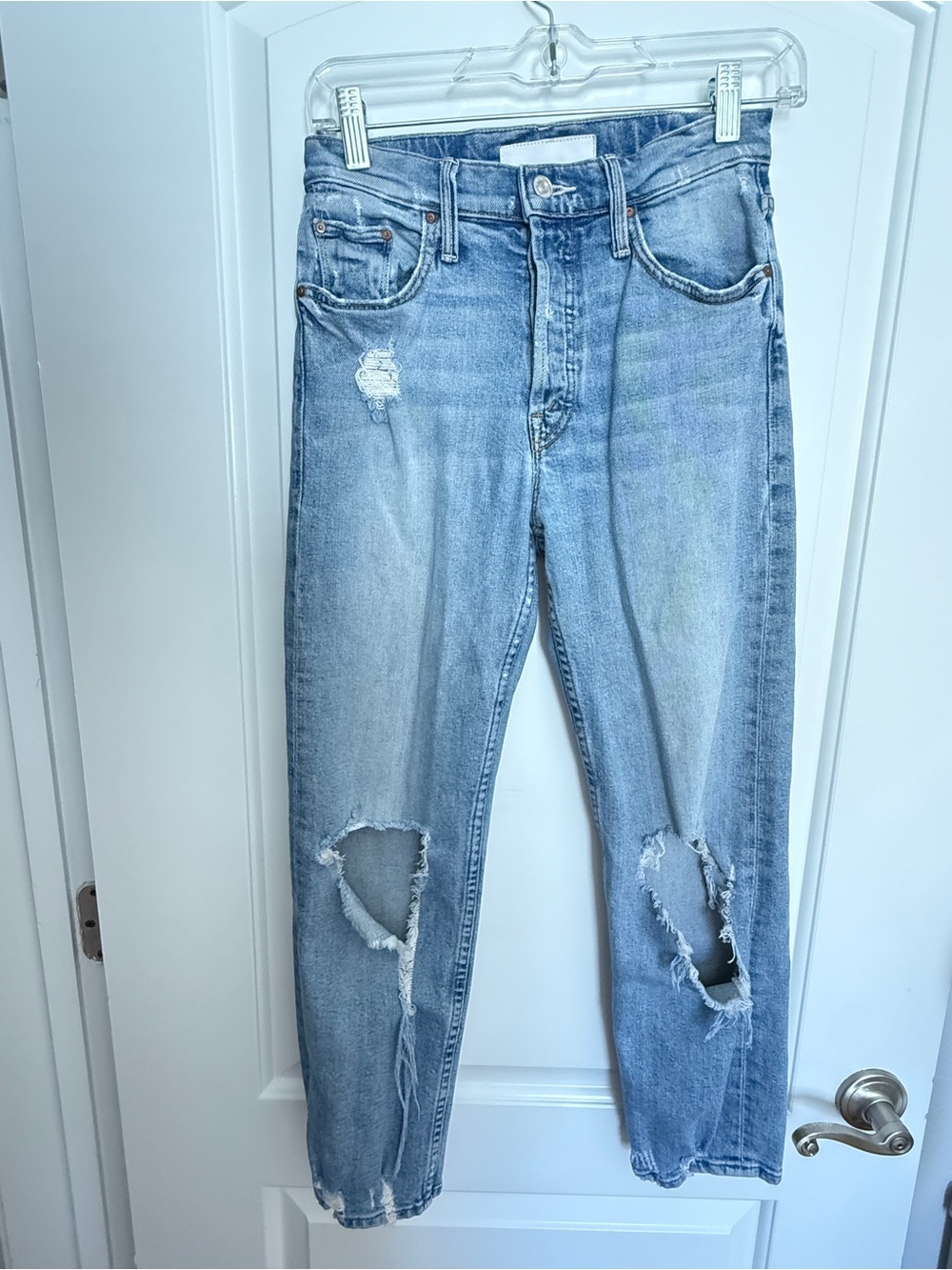 MOTHER Light Blue Distressed The Tomcat / The Confession Jeans -size 25